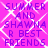A static image with a bright pink background and white diamond-shaped lattice pattern, featuring repeated purple text reading "SUMMER AND SHAWNAR BEST FRIENDS" in pixelated font.