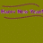 Green background with brown curved lines and purple text repeating 'Happy New Year' across the top, red rectangular blocks at bottom.