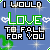 Blue background with pixelated text reading "I WOULD LOVE TO FALL FOR YOU BUT I'M NOT SURE IF YOU'LL CATCH ME" in green and black, surrounded by white and green hearts.