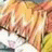 Pixelated static image of a character with light brown hair and pinkish skin tones, likely from an anime-style buddy icon set.