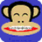 Pixelated monkey face with braces on blue background, surrounded by pixelated text expressing frustration about dental appliances.