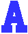 Nine blue pixelated A-shaped icons arranged in a on gray background, each with distinct internal shading variations