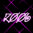 Animated contact sheet showing three frames of a pink neon-style text logo against a black background with purple grid lines, each frame displaying the same stylized text in slightly different positions.