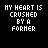 A 4x4 contact sheet of animated frames showing a pixelated text-based animation with repeated phrases and varying opacity of the word 'love' on a black background.