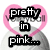 A heart-shaped pink border frames a volleyball with text overlays reading 'pretty in pink...' and 'wicked in spandex!' on the top two , while the bottom shows only the heart and volleyball