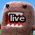 A four- shows a brown plush Domo character with 'live' text, a house scene with 'laugh', and a dog with 'smile'; the bottom-right is blank