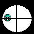 Animated sequence of circular icons with crosshairs showing changing emoji faces and positions