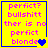 Yellow background with pink text reading "perfit? bullshitt ther is no perfit blonde" and blue border; animation shows heart symbol changing from solid to two separate shapes.