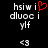Pixelated text and symbols on black background with red heart animation change.