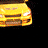 A 2x2 contact sheet of four animated frames showing a yellow car and a grayscale face, with visible pixelation and dithering effects on all elements.