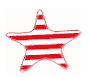 A star-shaped icon with red and white horizontal stripes, transitioning to a blue section with increasing numbers of white stars.