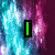 Animated pixelated image with green text reading 'I love purple' over shifting colorful backgrounds.