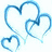 Animated sequence showing heart shapes drawn in sand, forming a cup of coffee with a heart-shaped foam design.