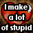 six heart-shaped icons with text overlays on a brown textured background, displaying a fragmented sentence about mistakes and love