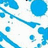 A 4-frame animated contact sheet showing a paintball-themed icon with blue splatters and text "Paintballin' For LIFE!" on white background.