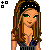 Pixel art contact sheet of a female character with long brown hair and green eyes in various poses, accompanied by text reading "I'M NOT dumb!! I'm just special!!" on the right side.