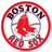 Circular red-bordered icon with 'BOSTON RED SOX' text and a red baseball cleat logo, featuring an animated change where the center displays '#1' in black-and-white.