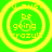 A bright green background with four yellow circular rings containing the text "U must be going crazy!!!" in pixelated font, arranged in a