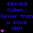 Blue text and pink hearts on black background with repeated 'Edward Cullen...' and 'Sexier than u since 1901' phrases.
