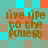 Pixelated text 'live life to the fullest' repeated across a of cyan, orange, and brown squares with visible pixelation