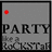 Gray background with 'PARTY' text and red dot animation changing size across frames.