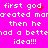 Pixelated text on bright pink background with red heart and dot animations, repeating 'first god created marcreated man then he had a better idea!!!'