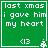 Green square icon with white pixelated text reading 'last xmas i gave him my heart' and '<13', featuring a small snowflake symbol in the bottom-right corner.