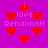 Pixelated red hearts and pink text reading 'i love RehannaH' on a solid purple background with no visible animation.