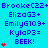 A static digital image displays repeated text and heart symbols on a bright cyan background with no visible animation changes.
