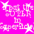 Pixelated white text and starbursts on a bright pink background, repeating in a pattern