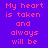 Pixelated text on a purple background with one instance featuring a yellow glow effect.