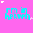 identical cyan text 'i'm in heaven' on a pink background with white stars, showing slight variations in star positions across frames