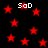 Red star shapes scattered across a black background with white text reading "SoD" in multiple locations.