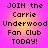 Pixelated text on a gradient background reads 'JOIN the Carrie Underwood Fan Club TODAY!' in four identical vertical arrangements.