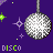 Pixelated disco ball icon with green and purple accents, featuring the word "DISCO" in mixed color text below.