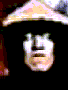 Animated sequence of a person wearing a straw hat and white shirt, with blue background elements shifting across frames.