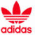 Red Adidas logo with "Old School" text on white background in pixelated style