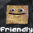 Four pixelated square icons with cartoonish faces on a dark background, each labeled with white text below.