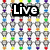 small icons with three text overlays reading Live, Laugh, Love on a white background