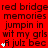 Red background with repeated black text and white star-like symbols in a pattern, showing animation changes across frames