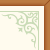 Pixelated corner design with light green floral and geometric patterns on a white background, bordered by brown framing.