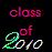 four and four displays 'class of 2010' text with varying color effects, including a green heart in the bottom