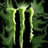 Green and white stylized 'M' logo with dripping effect on dark green pixelated background.
