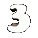 20 distinct stylized number '3' icons in various colors and styles on a gray background