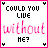 24 square with pink borders, each displaying the phrase "COULD YOU LIVE without ME?" with varying text opacity and partial lettering