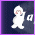 Animated sequence showing a white ghost-like figure and candy corns with overlaid text 'Happy Halloween 01' on dark background.