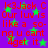 Purple background with red text repeating 'Our luv is like a song u cant 4get it' and green stars scattered throughout.