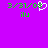 A static image with a bright purple background displays green text and symbols, including "3/31/08" and "ilu," with one instance of the date featuring a white heart symbol replacing the 'O' in '08'.
