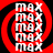 Red and black spiral pattern with repeated white text 'm8x' arranged vertically in four quadrants.