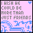 Pixelated icon with pink background and blue decorative border, displaying text 'I WISH HE COULD BE MORE THAN JUST FRIENDS' in gray block letters.